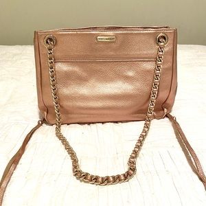 Metallic Rose Gold Rebecca Minkoff Handbag